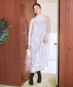 earth music&ecology クラッシュベロアシャーリングワンピース