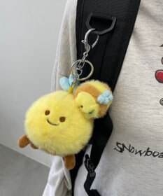 WEGO にこにこみつばちぬいぐるみキーホルダー