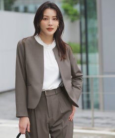 ANY SIS 【WEB限定】ウーステッドエステル クルーネック ジャケット