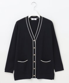 J.PRESS LADIES 【洗える】 レーヨンストレッチフルニードル カーディガン