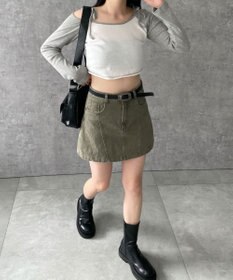 WEGO ベルトデニムスカート