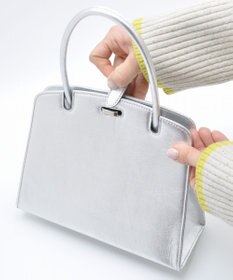 blancle メタリックレザー ワンハンドルフォーマルバッグ