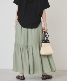 AMERICAN HOLIC 楊柳ギャザーボリュームフレアスカート