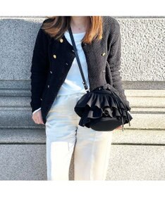 LA BAGAGERIE 【インスタグラマー chiyoさん×LA BAGAGERIE】フリルバケットバッグ