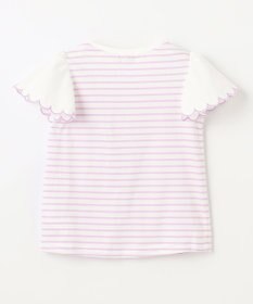 ANY KIDS 袖スカラップ ボーダーTシャツ