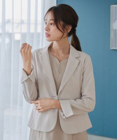 Tiaclasse L 【ダブルクロス・洗える】テーラードジャケット