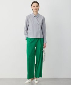 ICB ドライリネンストレッチ ワイドストレートパンツ