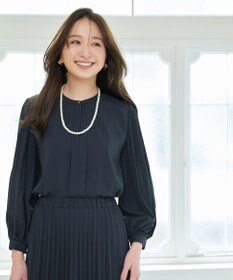 ANY 【洗濯機可/2WAY】プリーツスリーブブラウス