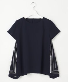 23区 【洗える】スカーフプリントコンビ バックデザイン カットソー