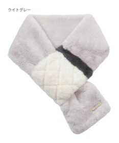 MOONBAT FURLA フェイクファーキルティング風トリコマフラー