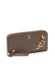 A.D.M.J. 【牛革】モーツァルト クリスタルソーイング ラウンドウォレット