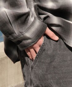 WEGO 【SMLサイズ展開】イージーバギーデニムカーゴショーツ