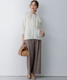 組曲 S ネコアシツィード ワイドパンツ