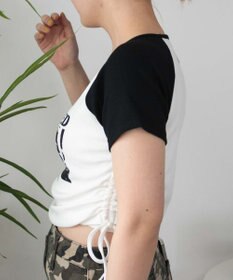 WEGO キーネックサイドレースアップちびT