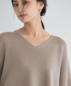 YECCA VECCA Vネック配色デザインニット