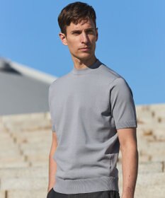 GOTAIRIKU 綿とポリのいいとこどり【洗濯機可】テーラード DRESS BIZ ニットTシャツ