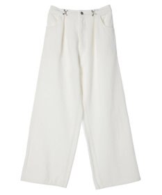 Green Parks ・ＥＬＥＮＣＡＲＥ　ＤＵＥ　ホワイトデニムタックパンツ