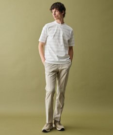 JOSEPH ABBOUD 【エコ素材和紙使用・日本素材を日本縫製 ・軽量・通気性】和紙フライスボーダーＴシャツ