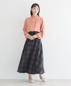 earth music&ecology フリルピンタックブラウス