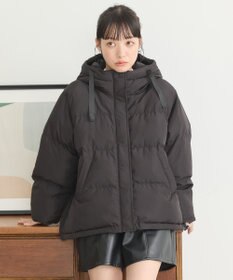 earth music&ecology フーディーパファーブルゾン