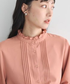 earth music&ecology フリルピンタックブラウス