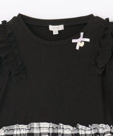 ANY KIDS チェック ドッキングワンピース