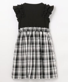 ANY KIDS チェック ドッキングワンピース