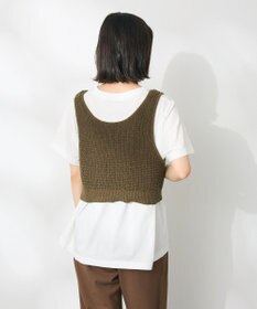 CRAFT STANDARD BOUTIQUE ワッフル編み短丈ニットベスト