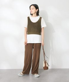 CRAFT STANDARD BOUTIQUE ワッフル編み短丈ニットベスト