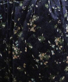 WEGO 【ANGIE VINTAGE】ベロア小花柄イージパンツ