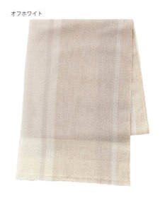 MOONBAT FURLA カシミヤ100%大判薄手メランジュチェックストール/幅70cm