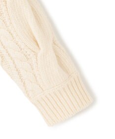 BEIGE， RULE / ウールカシミヤアラン編みクロップドニット