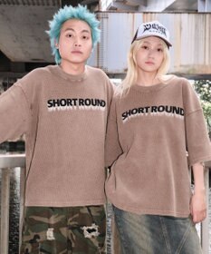 WEGO 【ユニセックス着用ITEM/MLサイズ展開】ブリーチワッフルダメージグラフィックT（SS）
