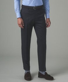 GOTAIRIKU 【保温性/ストレッチ/シワになりにくい】サキソニーストレッチパンツ（ノータック） ブラック系8