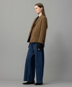 NAVE 【ReNAVE・洗える/軽量】ライトデニム ウエストギャザーパンツ