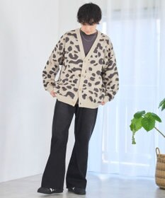 WEGO オーバーフィットパターンカーディガン