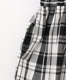 ANY KIDS チェック ドッキングワンピース