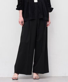 uncrave TRツイル ワイドトラウザー ブラック