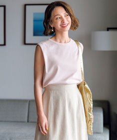 UNFILO リネンレーヨン セミフレアスカート