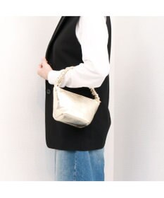 UNBILLION カシュカシュ cachecache / ギャザーハンドルメタリックミニショルダー