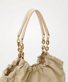 TOPKAPI 【TREASURE TOPKAPI】コンビチェーン ギャザー ナイロン トートバッグ