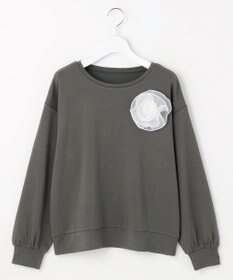 Feroux 【洗える】ローズコサージュ ダンボールプルオーバー