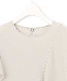 ICB 【WEB限定・洗える】BackSatinGeorgette ラッフルブラウス