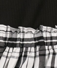 ANY KIDS チェック ドッキングワンピース