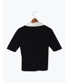 Te chichi スカーフカラーハーフスリーブニット