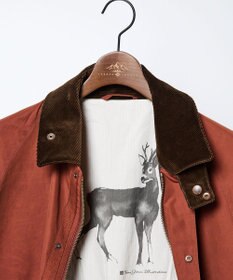 JOSEPH ABBOUD MOUNTAIN 【軽量/ワックスコーティング・テ―ム・ヤルビー氏コラボ】ワックスクロス プリント ブルゾン