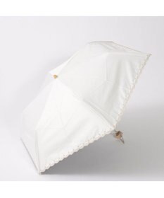 UNBILLION カシュネ cachenez /【晴雨兼用　日傘　UVカット率・遮光率100％生地使用 】PUフローラルラメ刺繍ミニ折りたたみ傘