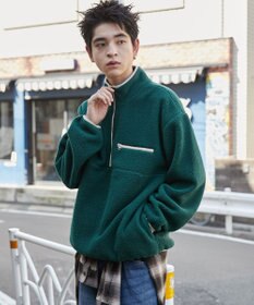 WEGO 【ユニセックス着用】フリース　ハーフZIPプルオーバー