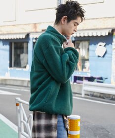 WEGO 【ユニセックス着用】フリース　ハーフZIPプルオーバー