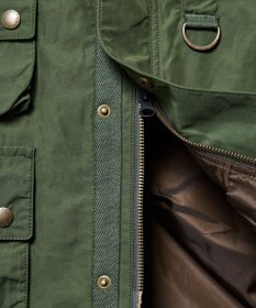 JOSEPH ABBOUD MOUNTAIN 【軽量/ワックスコーティング・テ―ム・ヤルビー氏コラボ】ワックスクロス プリント ブルゾン